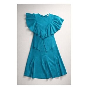 Armon Originals Vintage Teal 2 Piece Skirt Set XL Retro Minimalist 80's 90s Rare